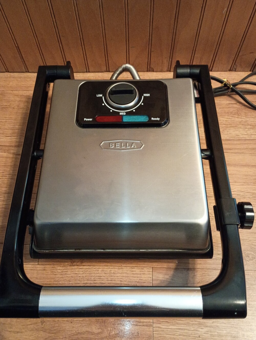Abella Stainless Steel Electric Grill/Press - Silver & Black